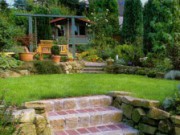 Лестница в саду – и удобно, и эстетично лестница