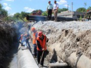 Городской водоканал ремонтирует напорный коллектор ремонт