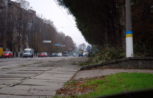 Один из маршрутов трамвая внезапно остановили город