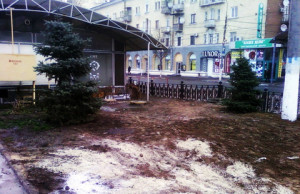 В центре города прорвало водную магистраль