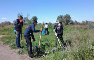 Школьники и активисты убрали Елизаветовский котлован