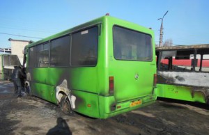 Милиция занимается сгоревшими автобусами