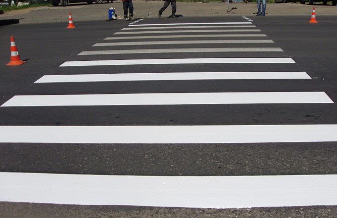 переход дорожная разметка