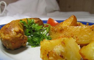 Купаты с картофелем