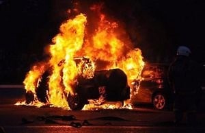 В Каменском завелись политические пироманы. Число инцидентов перевалило за десяток