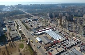 1й, 2й, 3й микрорайоны левого берега с квадрокоптера г. Каменское