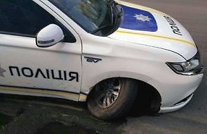 Первый полицейский автомобиль «Mitsubishi» разбит в Каменском