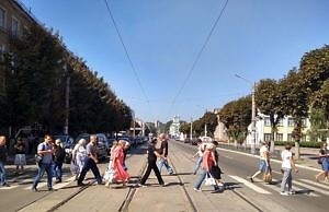 Акция протеста возле СБУ в Каменском